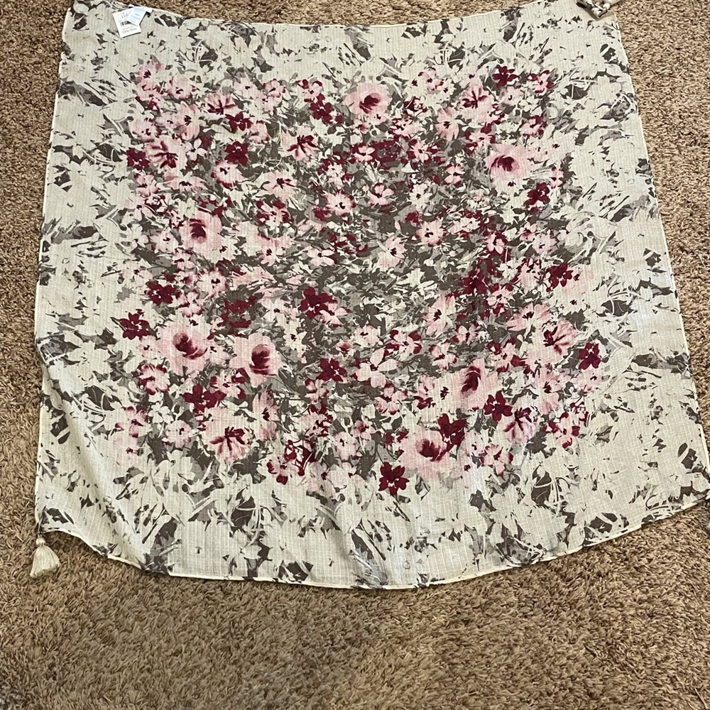 J. Jill Square Floral Scarf (NWT)